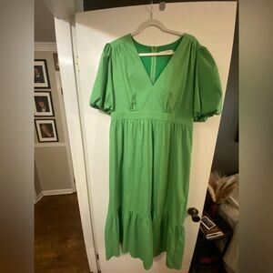 StyleState Green Puff Sleeve Dress